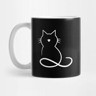Fancy Cat White Mug